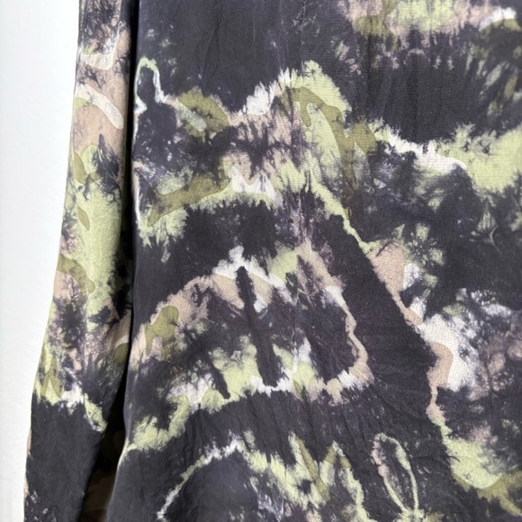 EQUIPMENT FEMME Silk Blouse Camo Batik Tie Die Multicolor S - Picture 12 of 17